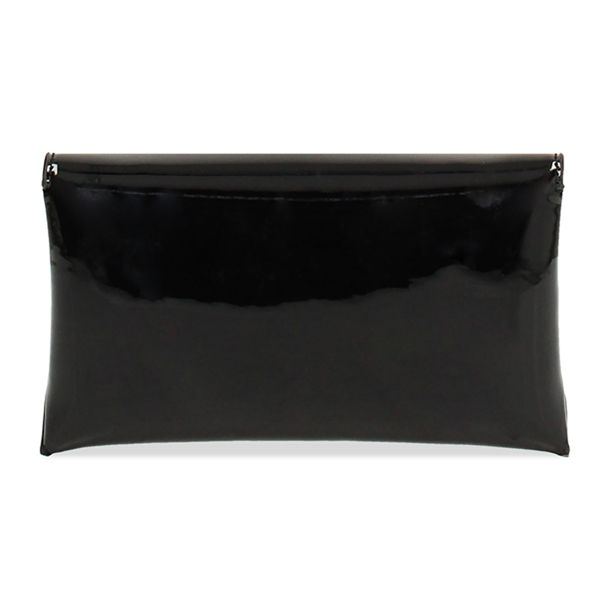 Bolso con correa de hombro en charol negro