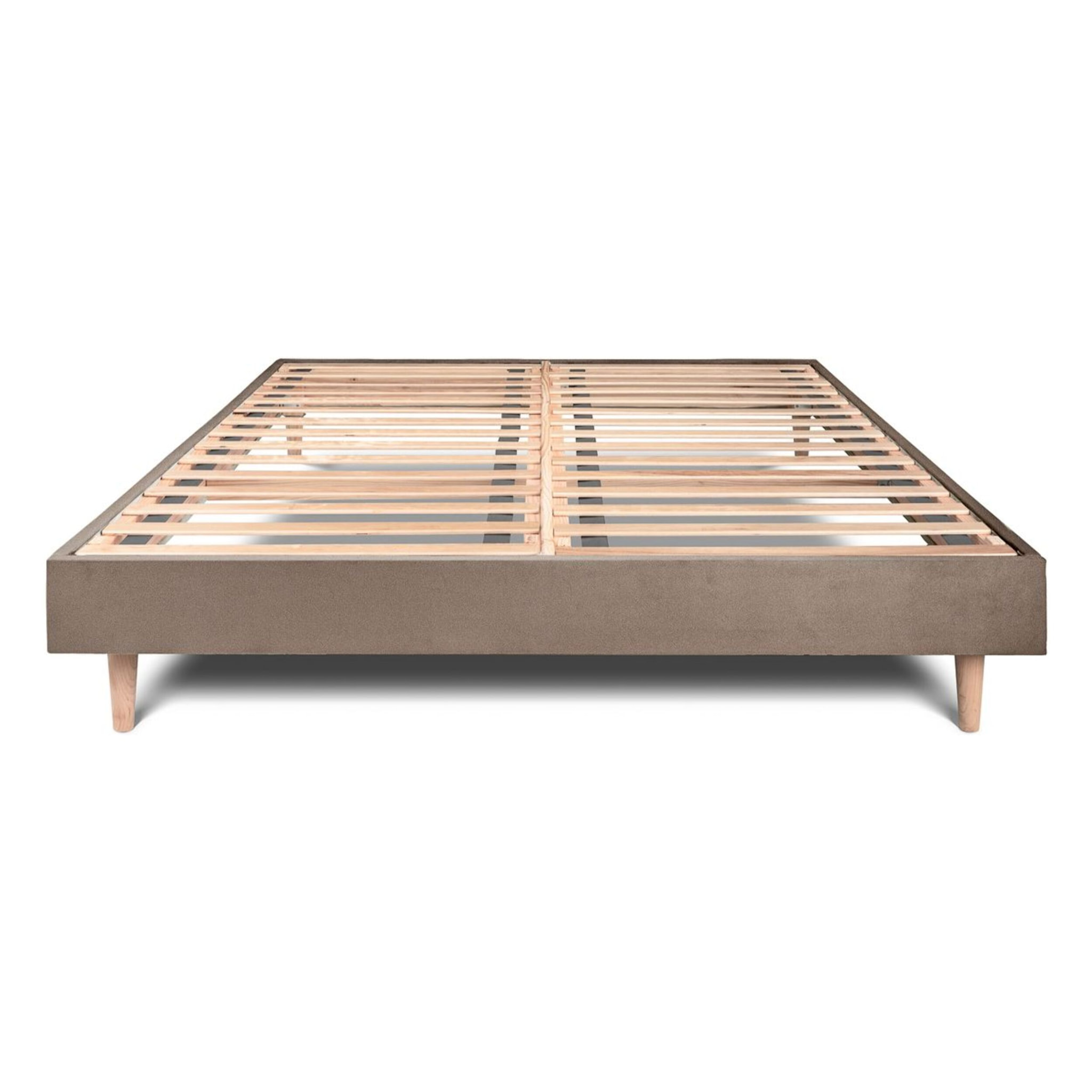 Sommier Kit Velours Ep14 - pieds bois