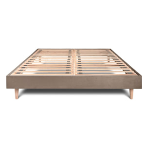 Sommier Kit Velours Ep14 - pieds bois