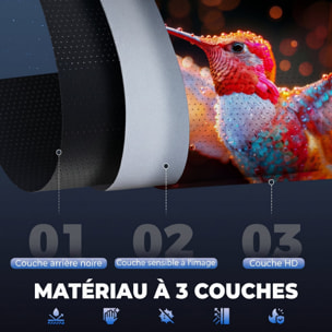 Écran de projection home-cinéma manuel format 4:3 120 pouces 4K HD blanc