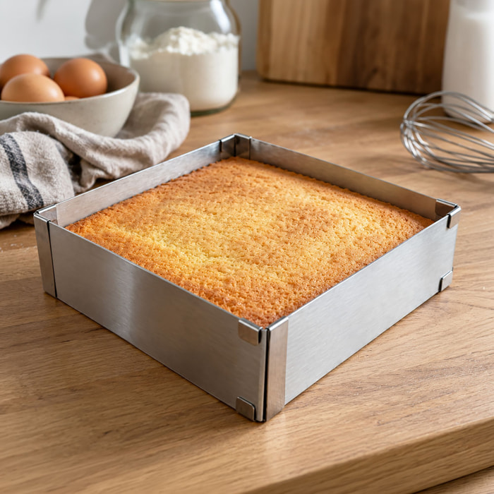 Cadre extensible rectangulaire en acier inoxydable ANGÉLIQUE