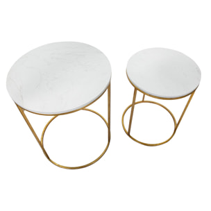 TAVOLINETTI SIMPLY MARBLE COPPIA CHARME1921 BICOLORE