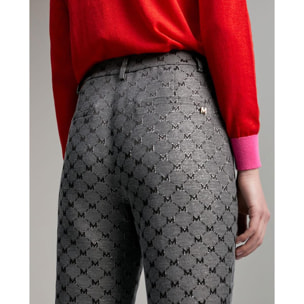 Pantaloni svasati in jacquard M