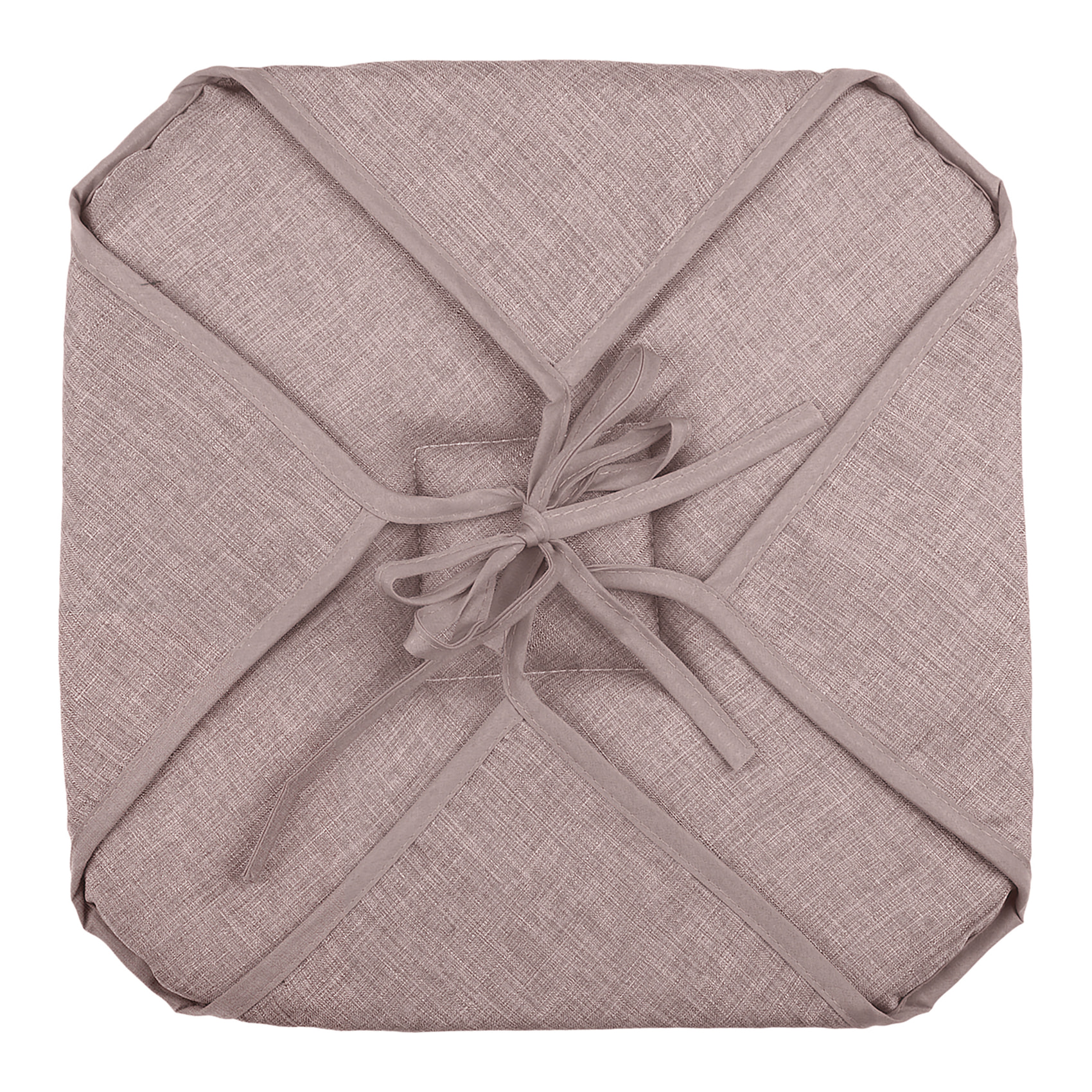 Galette de chaise italienne et unie - Rose poudré