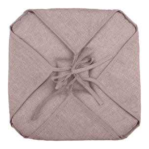 Galette de chaise italienne et unie - Rose poudré