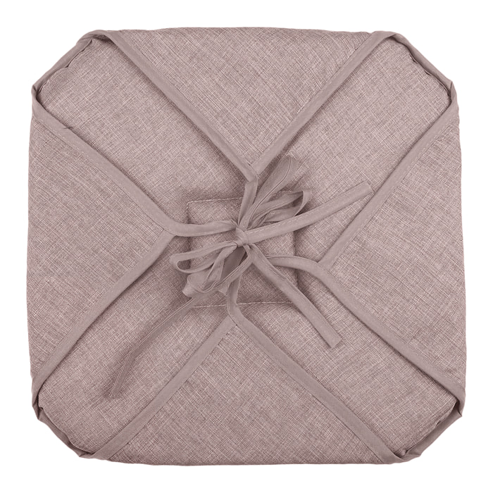 Galette de chaise italienne et unie - Rose poudré