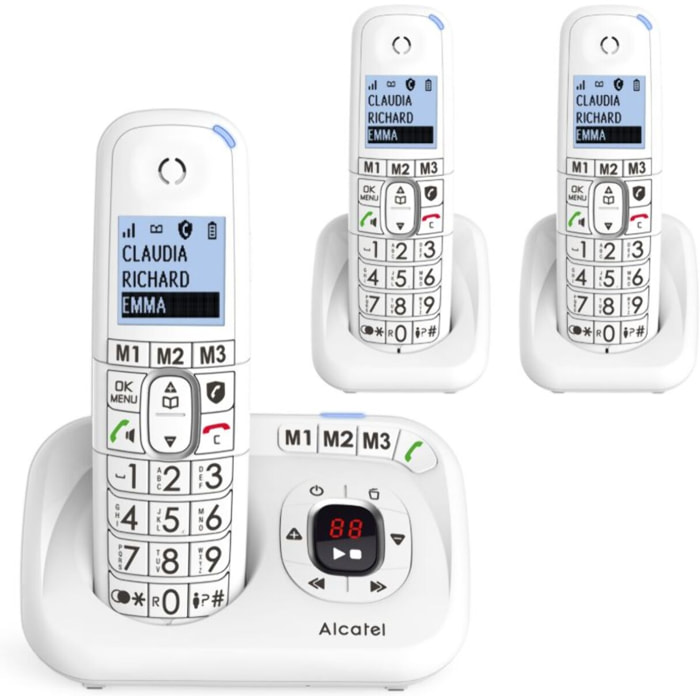 Téléphone sans fil ALCATEL XL785 Voice Trio Blanc