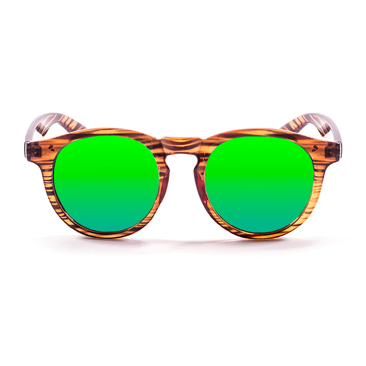 Gafas de sol PALO ALTO NEWPORT - Franja marrón / Revo verde