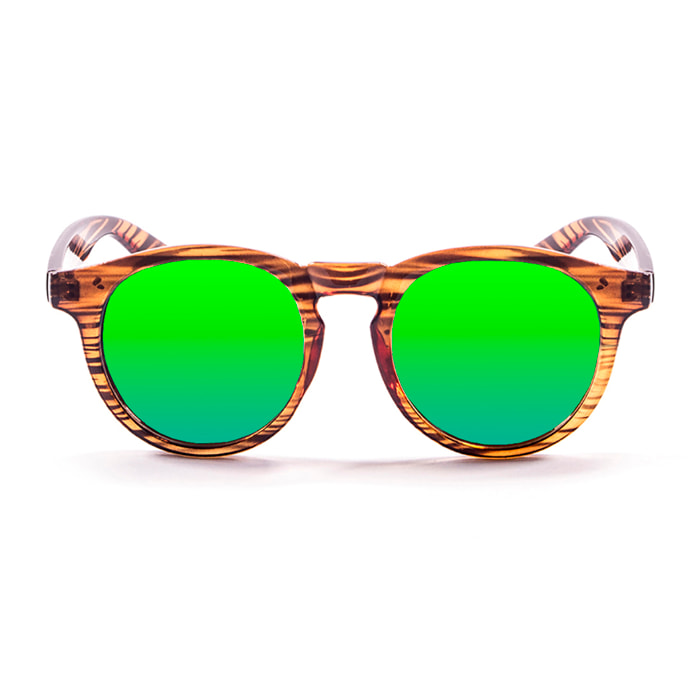 Gafas de sol PALO ALTO NEWPORT - Franja marrón / Revo verde