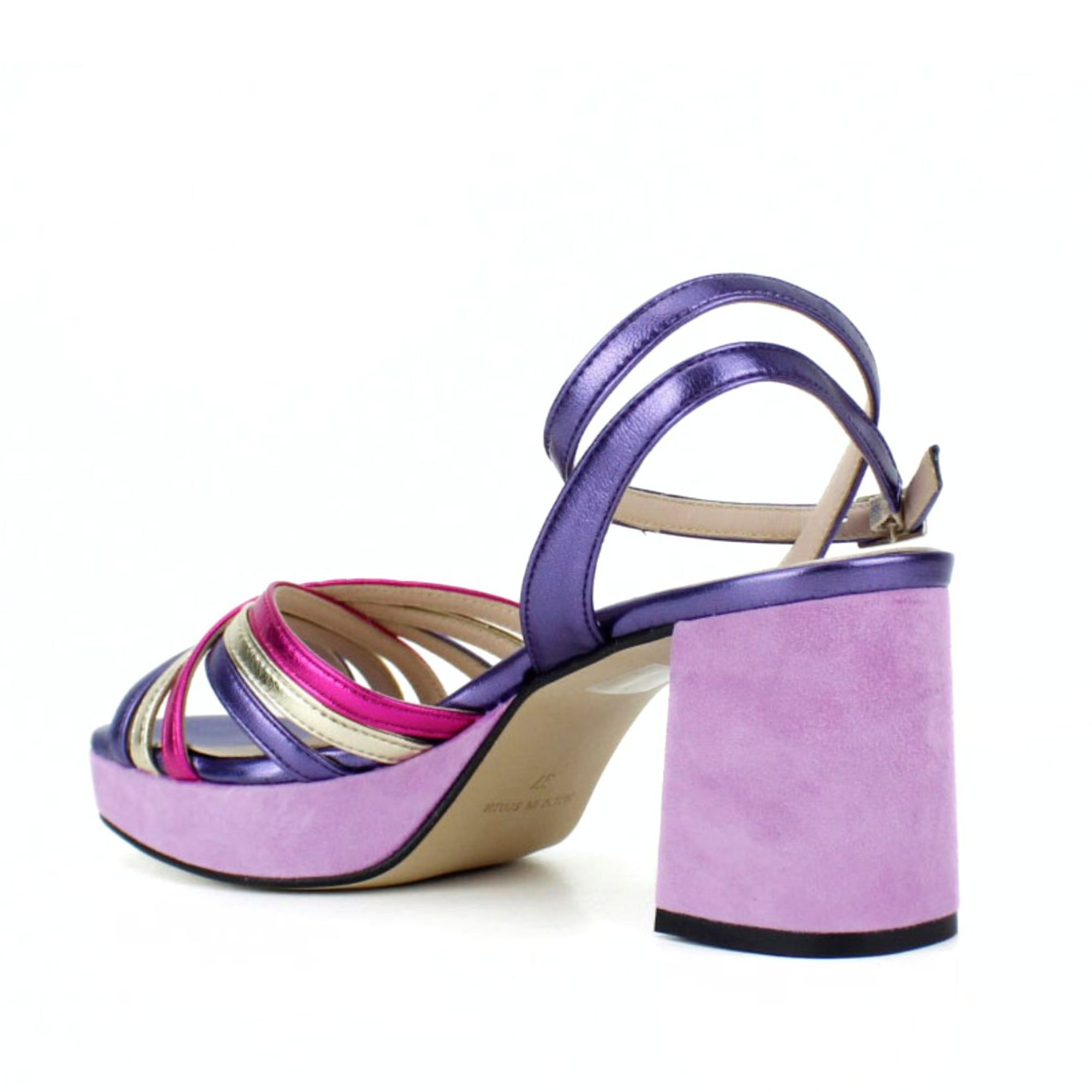 Sandalia plataforma combi. Tacón 6,5 cm