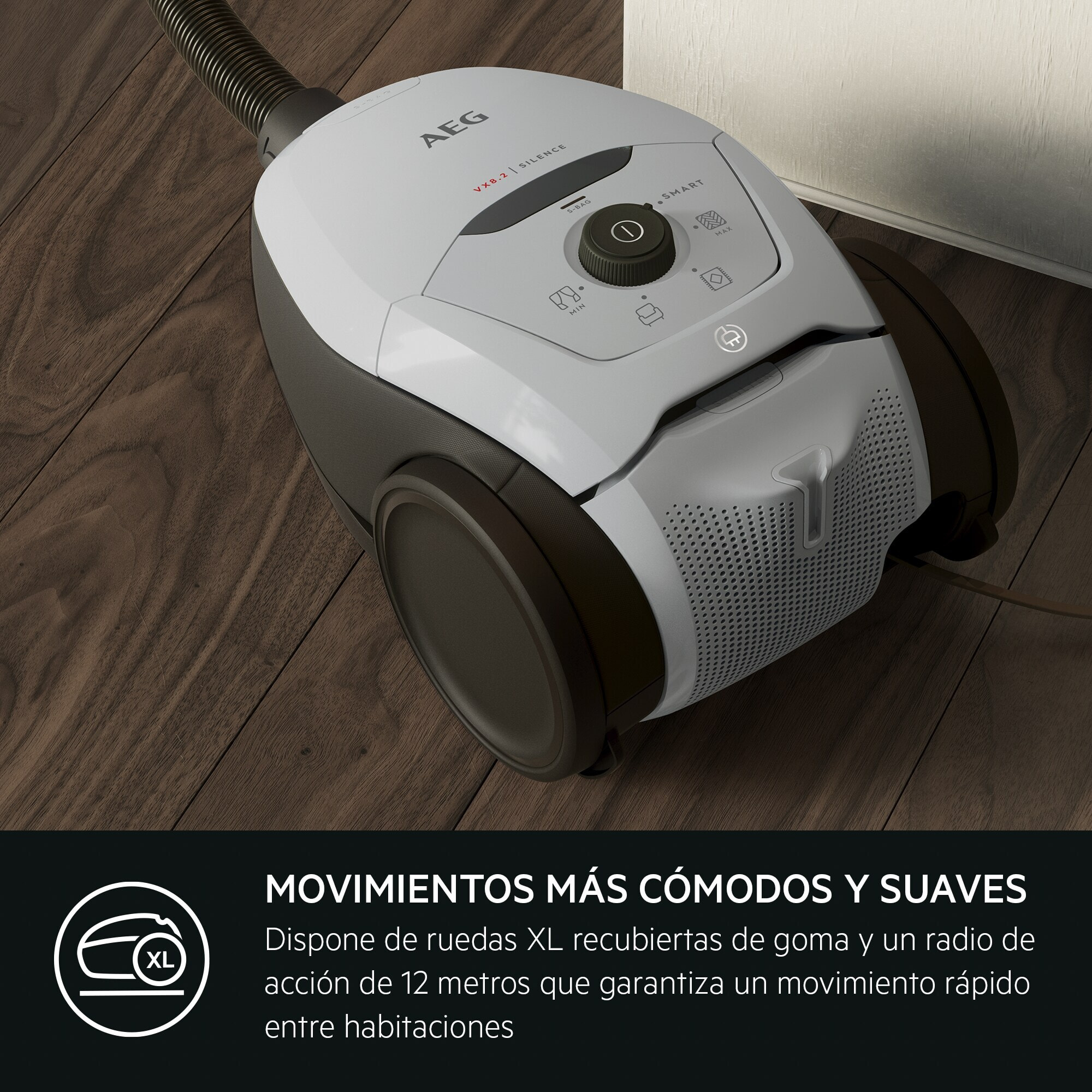 AEG Aspiradora con bolsa VX8 de 600 W y 57 dB(A) VX82-1-2MG | Reacondicionado