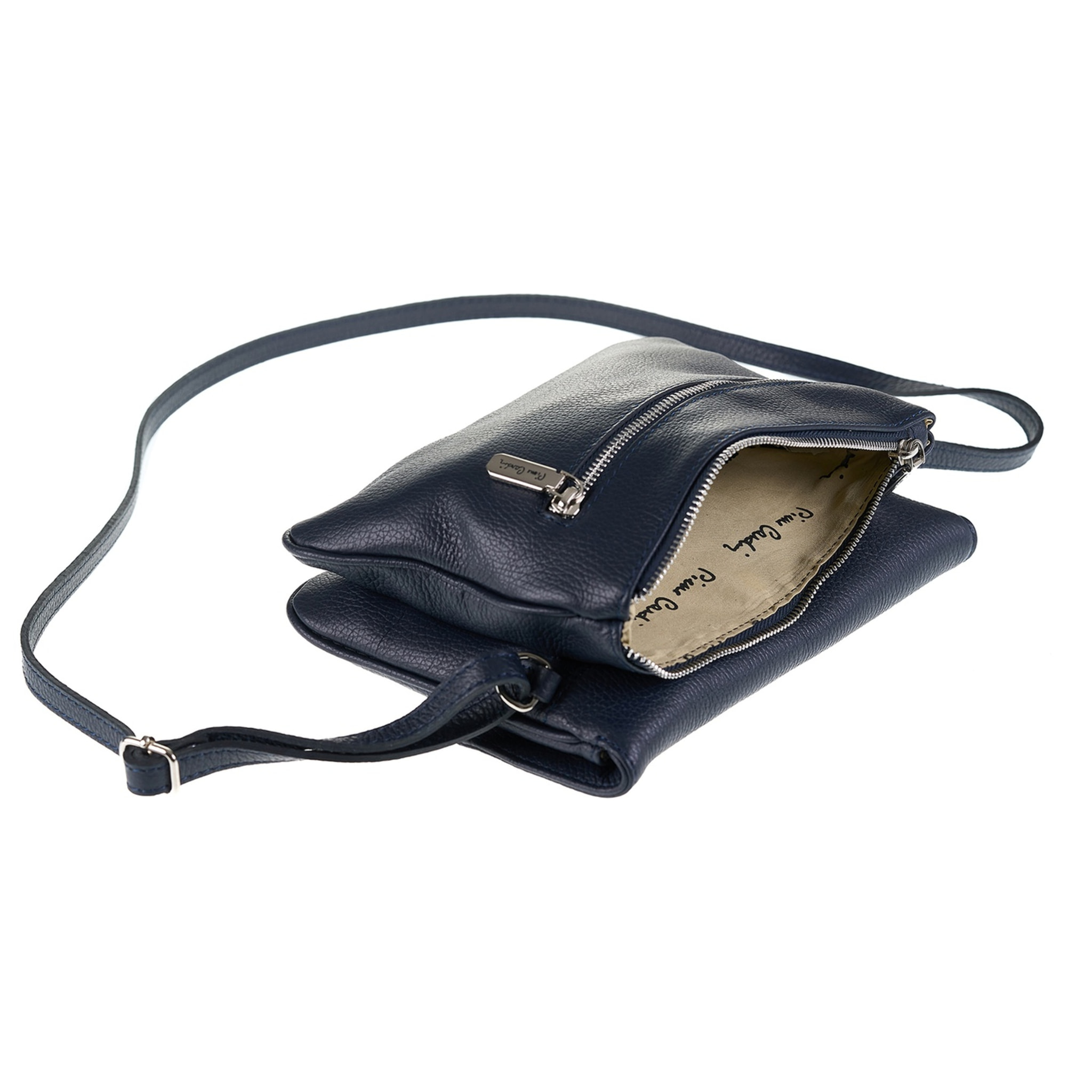 Borsa a tracolla da donna Made in Italy - Modello Seraphina Lux - 100% pelle - 26.0 x 18.0 x 4.0 cm