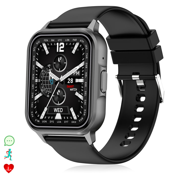 Smartwatch ZW36 con notificaciones de Apps, varios modos deportivos. Monitor de tensión y oxígeno, termómetro.