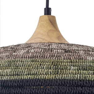 FORLIGHT Korg lampara colgante con pantalla de cuerda natural Ø500mm para bombilla E27