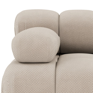 Ruby - module d'assise gauche en velours texturé - Beige