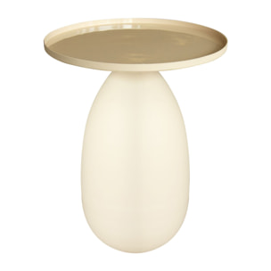 Table d'appoint plateau en métal avec effet céramique VOLDA