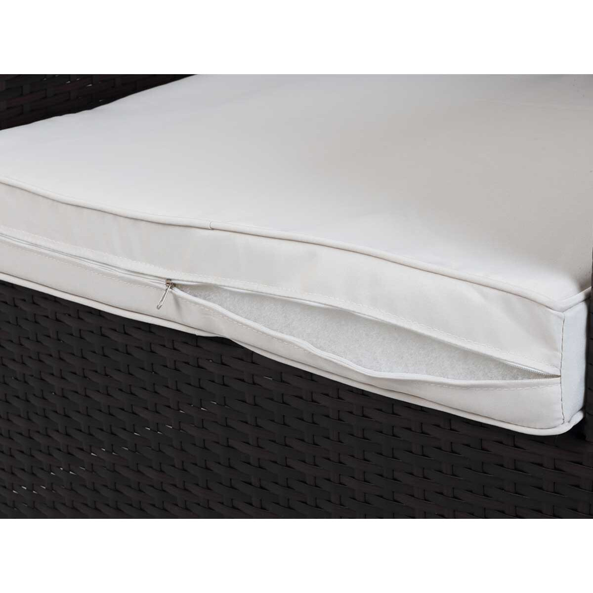 Salon jardin méridienne 2 pcs "Ibiza" - Buffalo - Marron