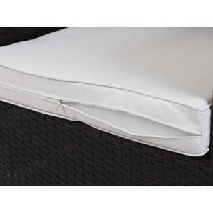 Salon jardin méridienne 2 pcs "Ibiza" - Buffalo - Marron