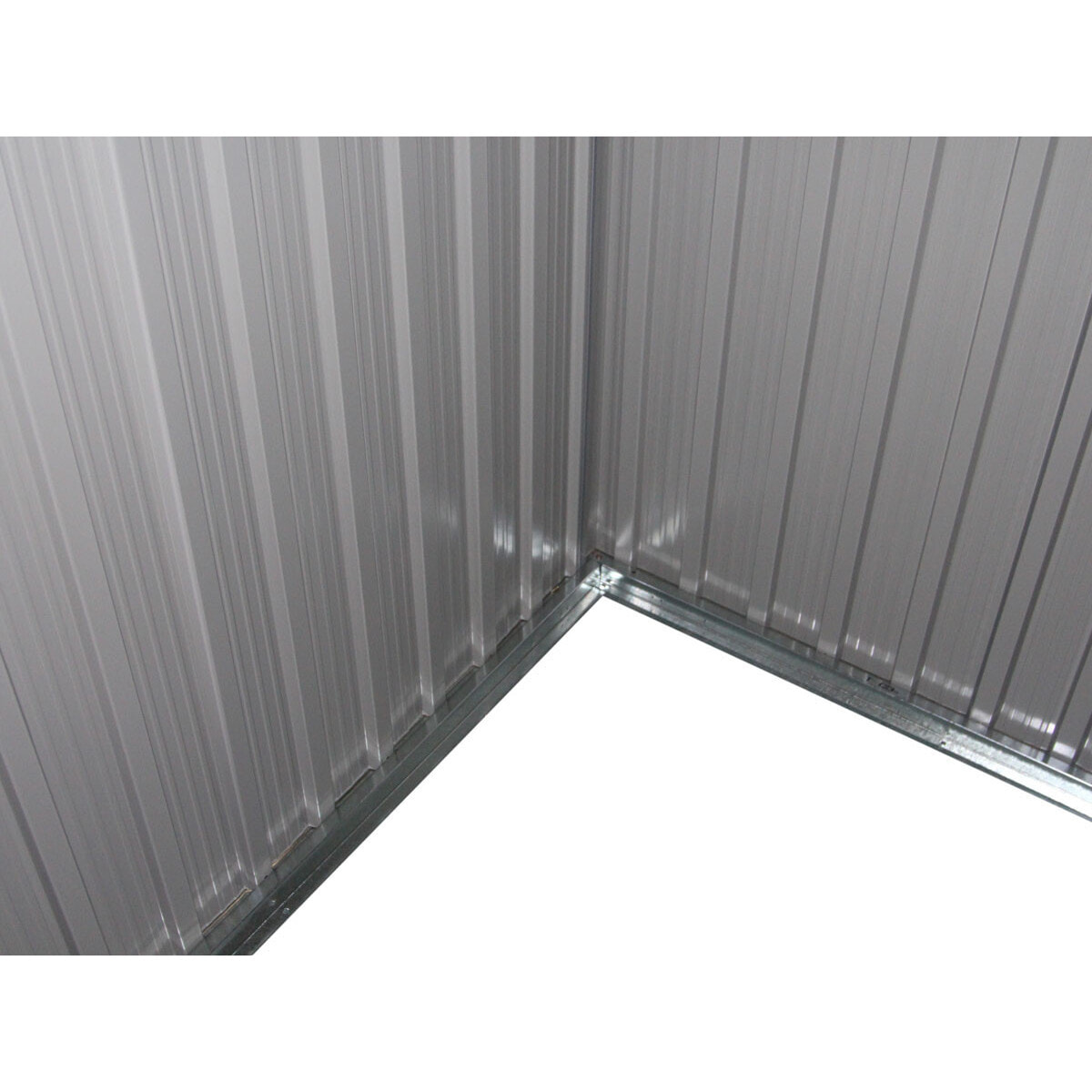 Abri de jardin métal toit plat "Texas" - 6,29 m² - Gris