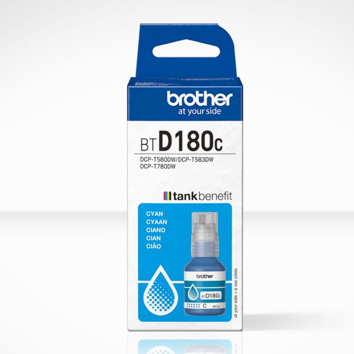 Cartouche d'encre BROTHER Bouteille d'Encre BTD180 Cyan - BTD180C