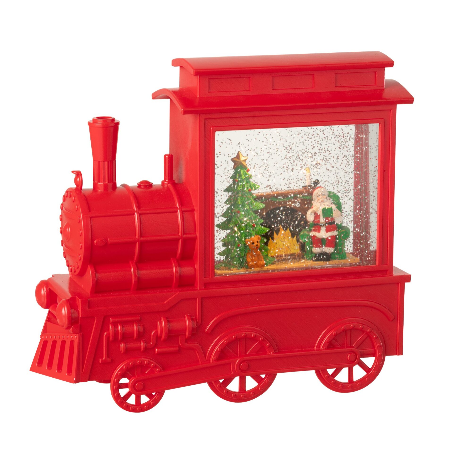 J-Line décoration Locomotive - plastique - rouge