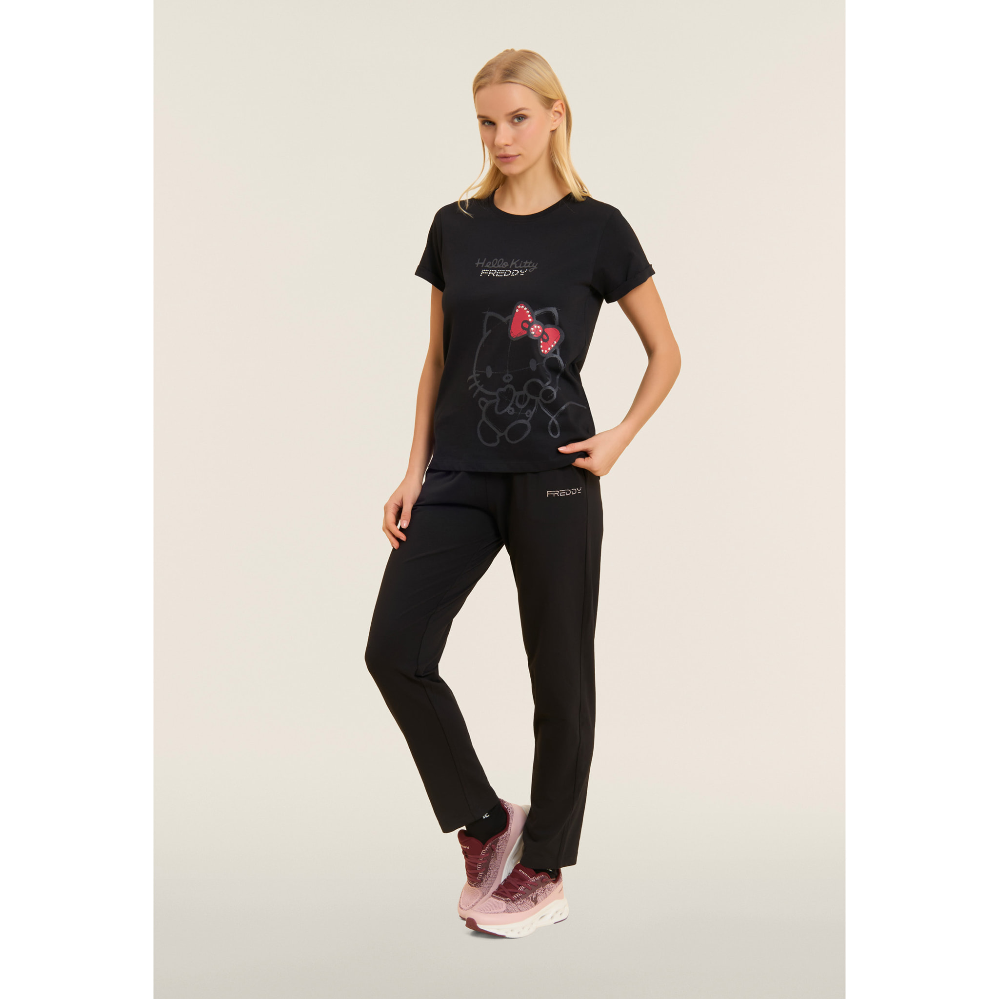 Pantaloni Sportivi Regular con Vita in Costina e Logo FREDDY