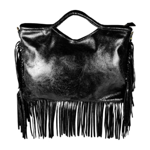 Borse Donna colore Nero-in pelle Made in Italy 35x26x5cm