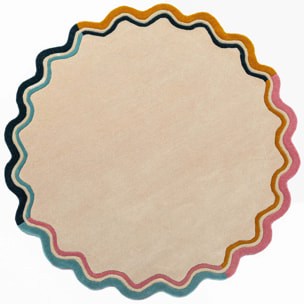 Tapis en laine rond LOIS SCALLOP
