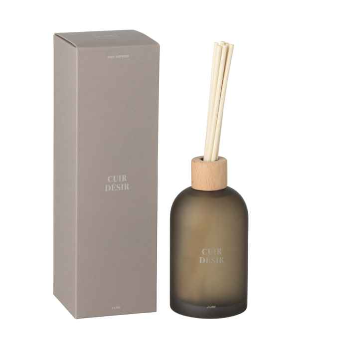 J-Line bâtonnets parfumés Accords Essentiels - Cuir Désir - brun - 250 ml