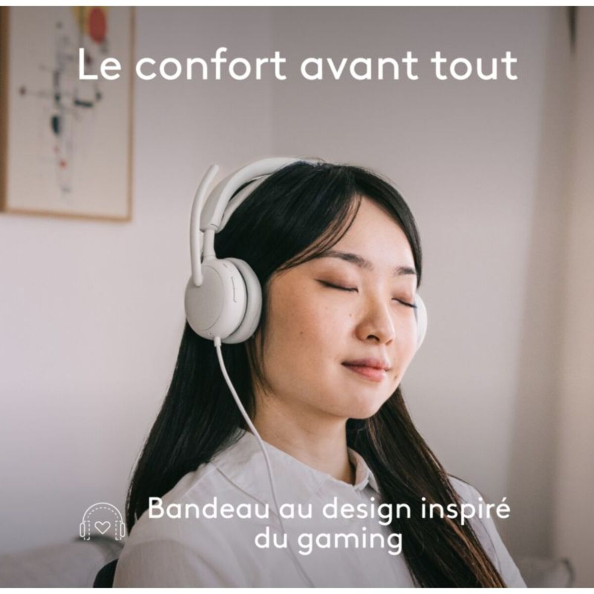 Micro-casque LOGITECH Zone Wired 2 OFF WHITE