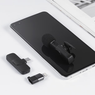 Micrófono inalámbrico profesional K9 de difusión. Para iPhone, Android, PC.