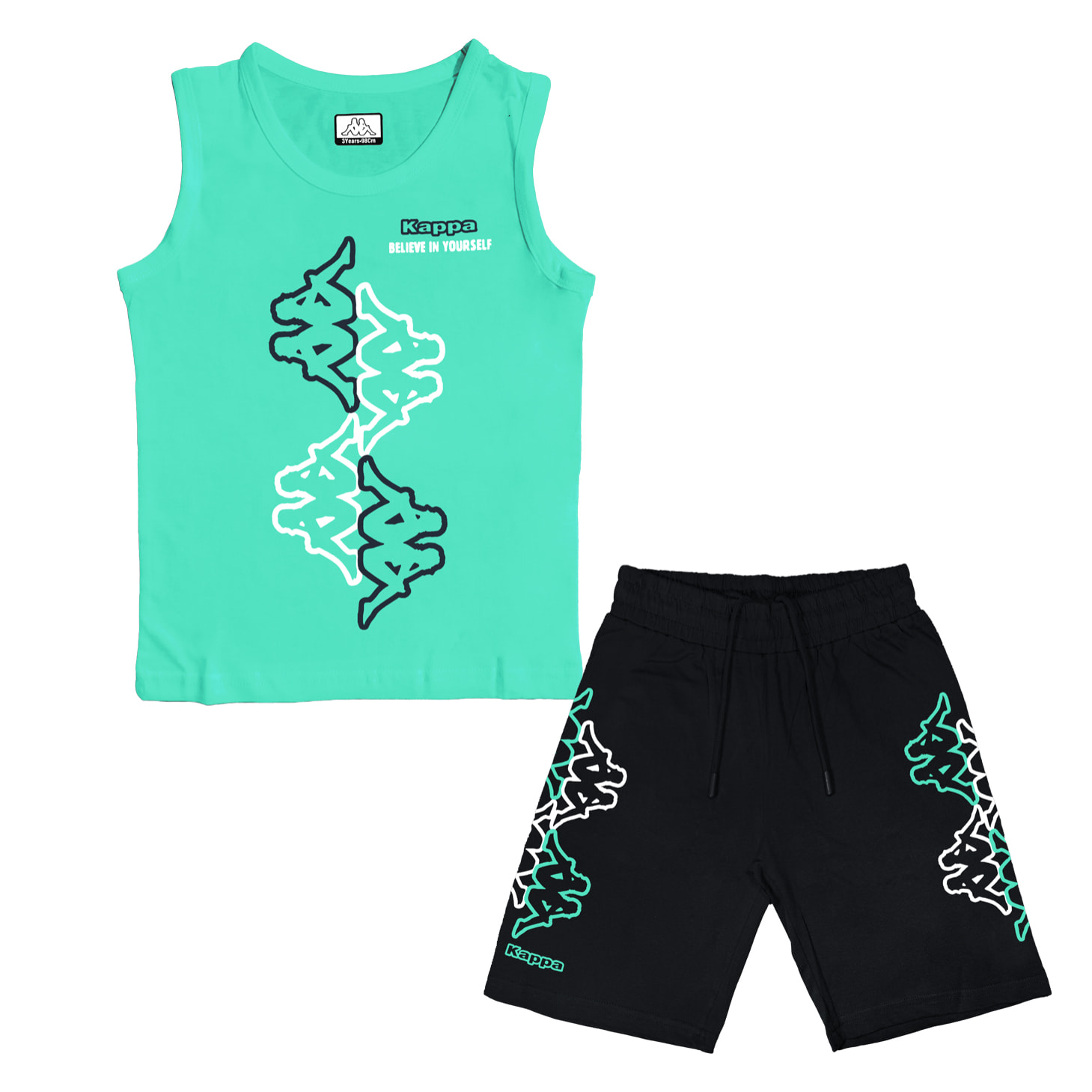 Completo Corto Bimbo 3 / 7 Anni KAPPA Cotone