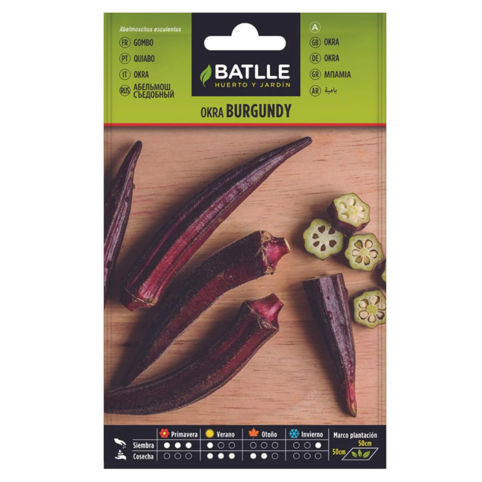Semillas de Okra Burgundy Batlle