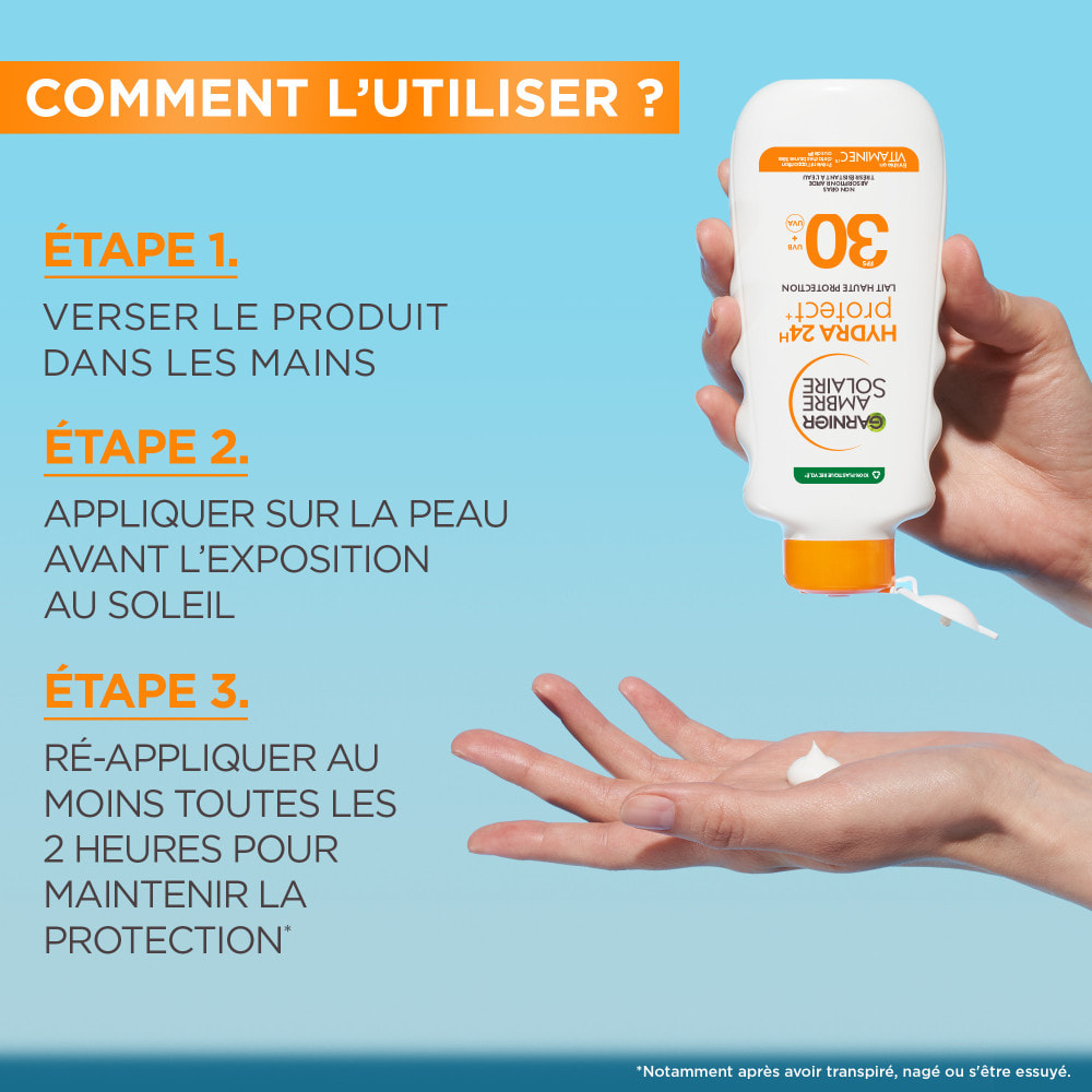 Garnier Ambre Solaire Hydra Protect 24H Lait Haute Protection SPF30 175mL