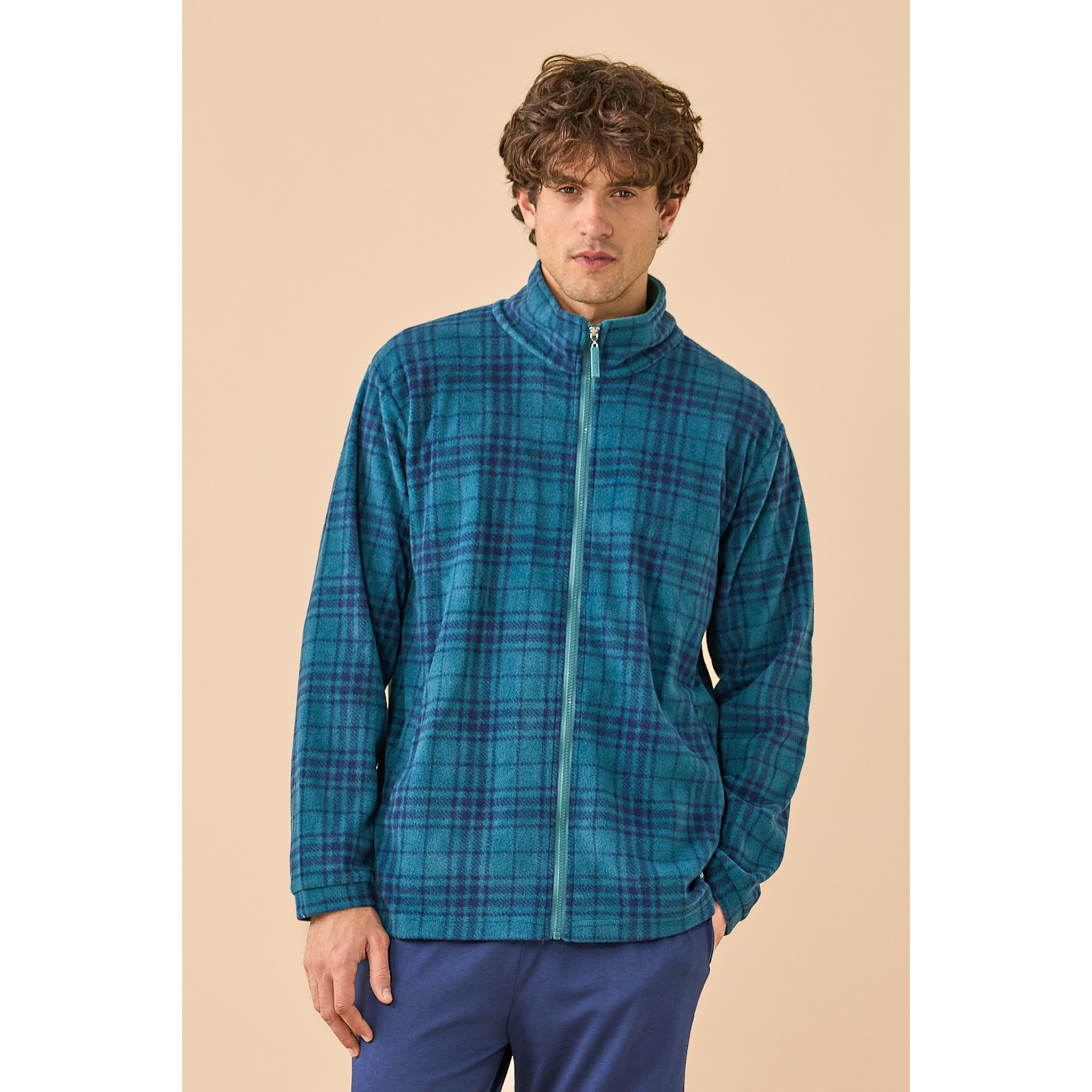 Giacca uomo micropile articolo scozzese. Noidinotte