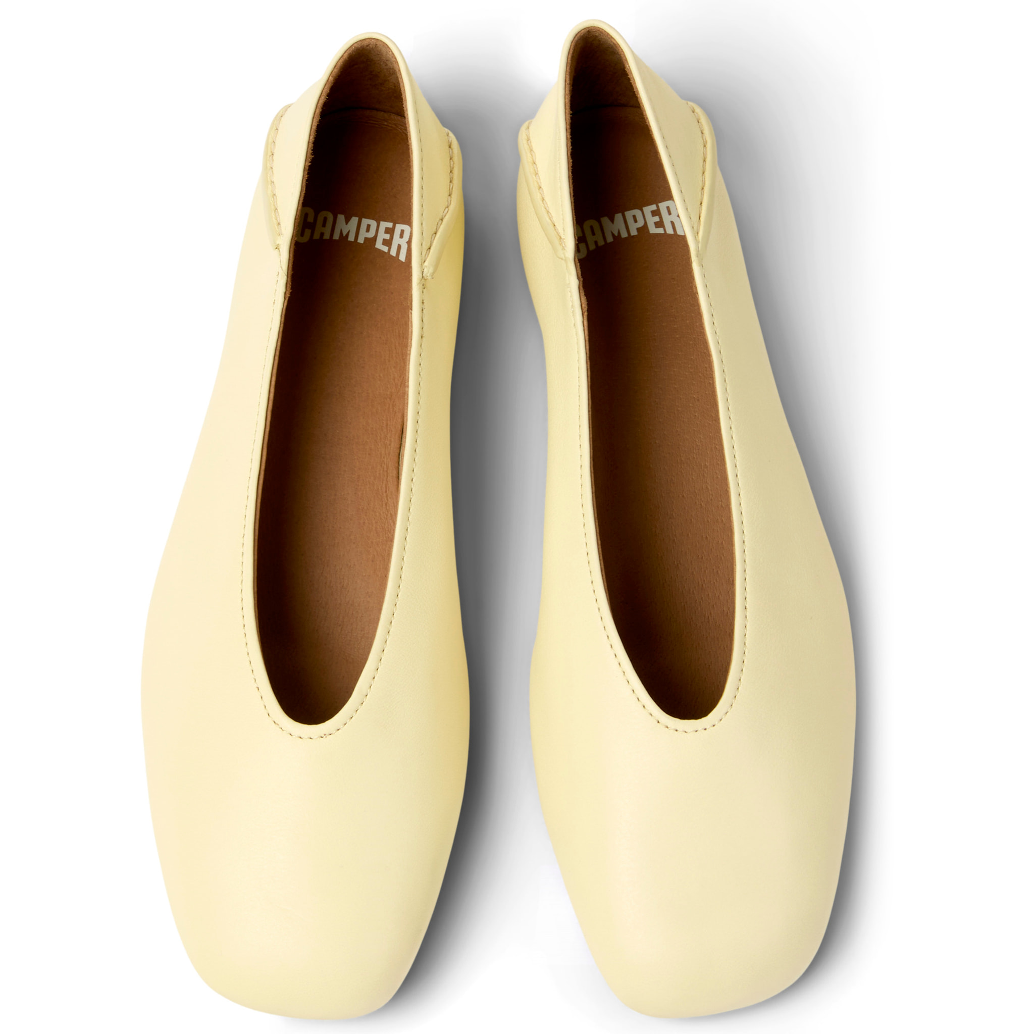 Bailarinas - CAMPER Casi Myra - Amarillo - Cuero liso