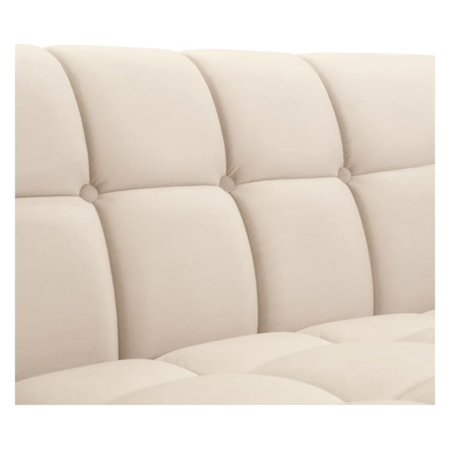 Canapé 2 places en velours beige - Mona