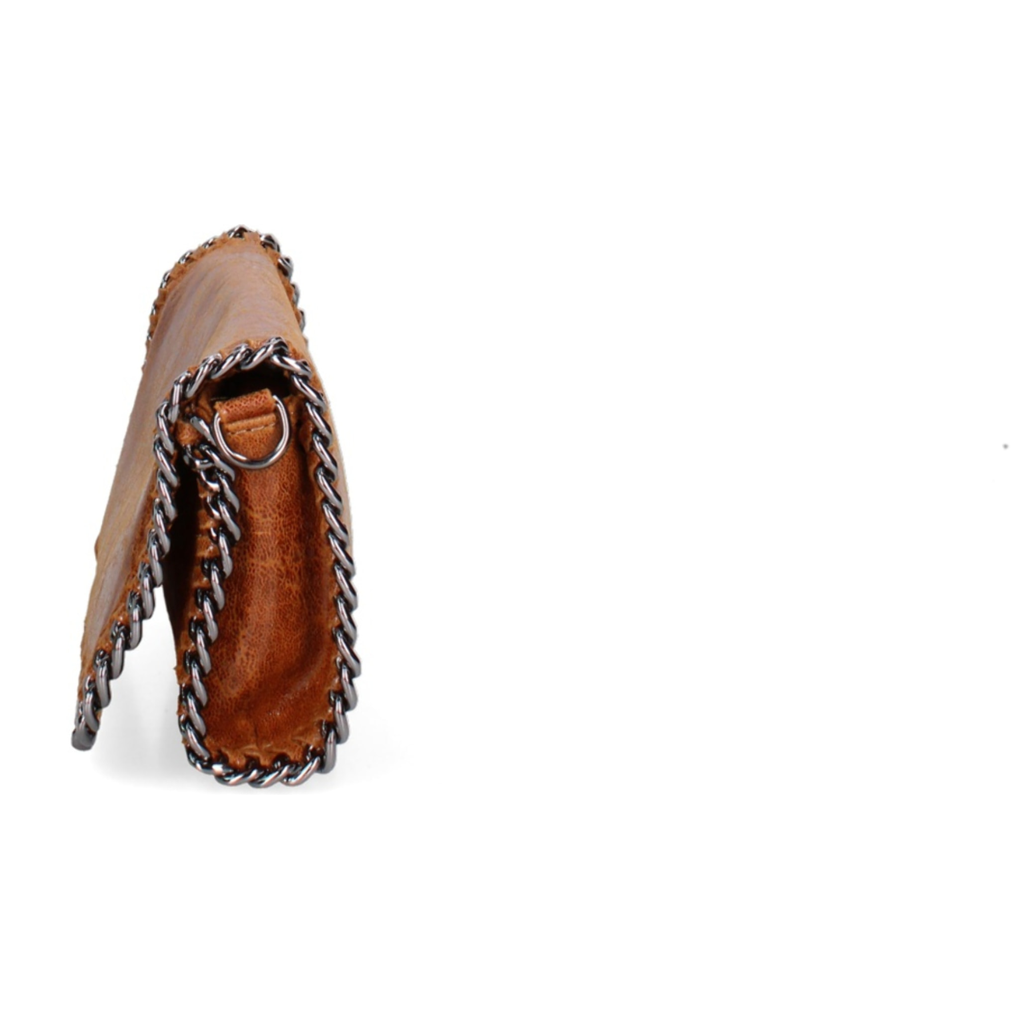 Borsa a tracolla da donna Made in Italy - Eolian Nova - Pelle scamosciata stampata - 22.0 x 13.0 x 4.0 cm