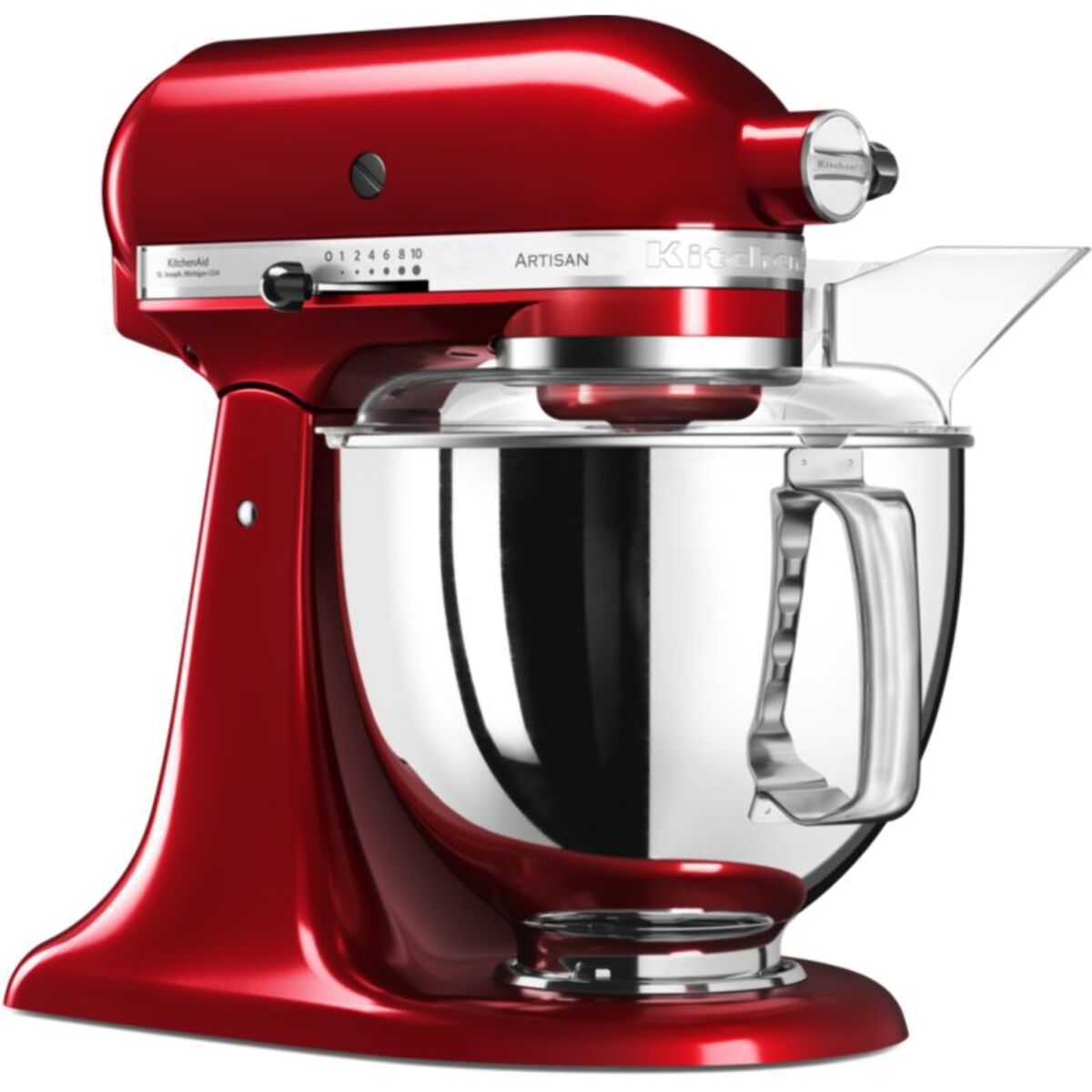 Robot pâtissier KITCHENAID 5KSM175PSECA Pomme d'Amour, 4,8 L, bol avec poignée + bol 3 L, batteur souple et couvercle