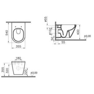 Integra WC sans bride avec abattant softclose (7062-003-6288)