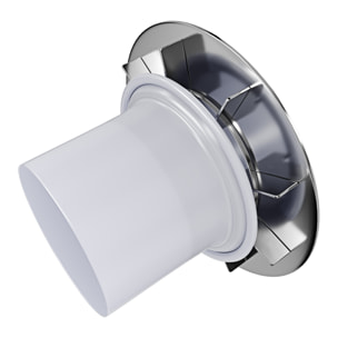 Piletta Doccia Ø 90 mm Con Coperchio Cromato Ispezionabile Scarico Per Piatto Doccia Slim E Standard Facile Da Montare Bianco e Argento