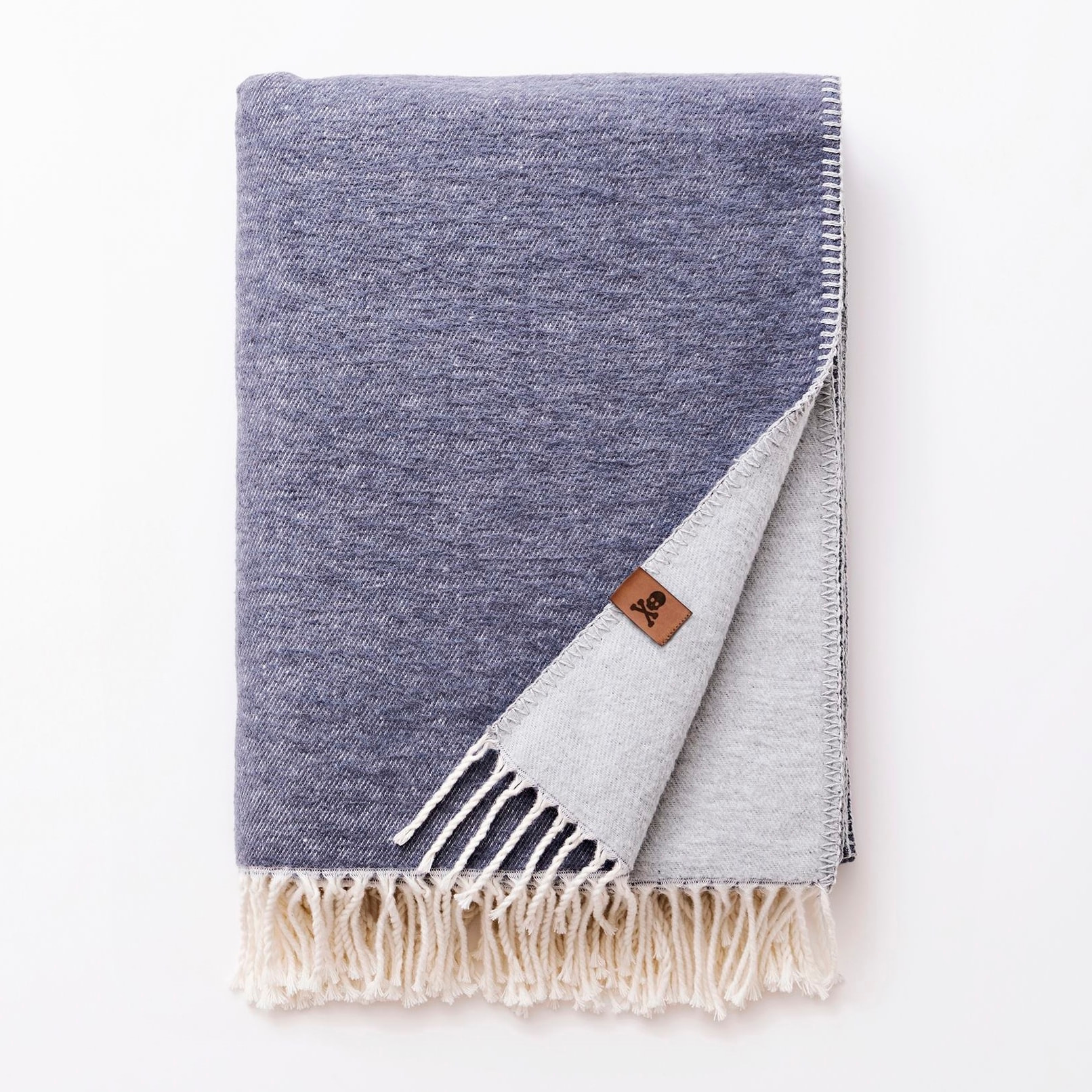 Manta scotch 140x190 60% algodón 40% acrílico 320gsm azul scalpers home