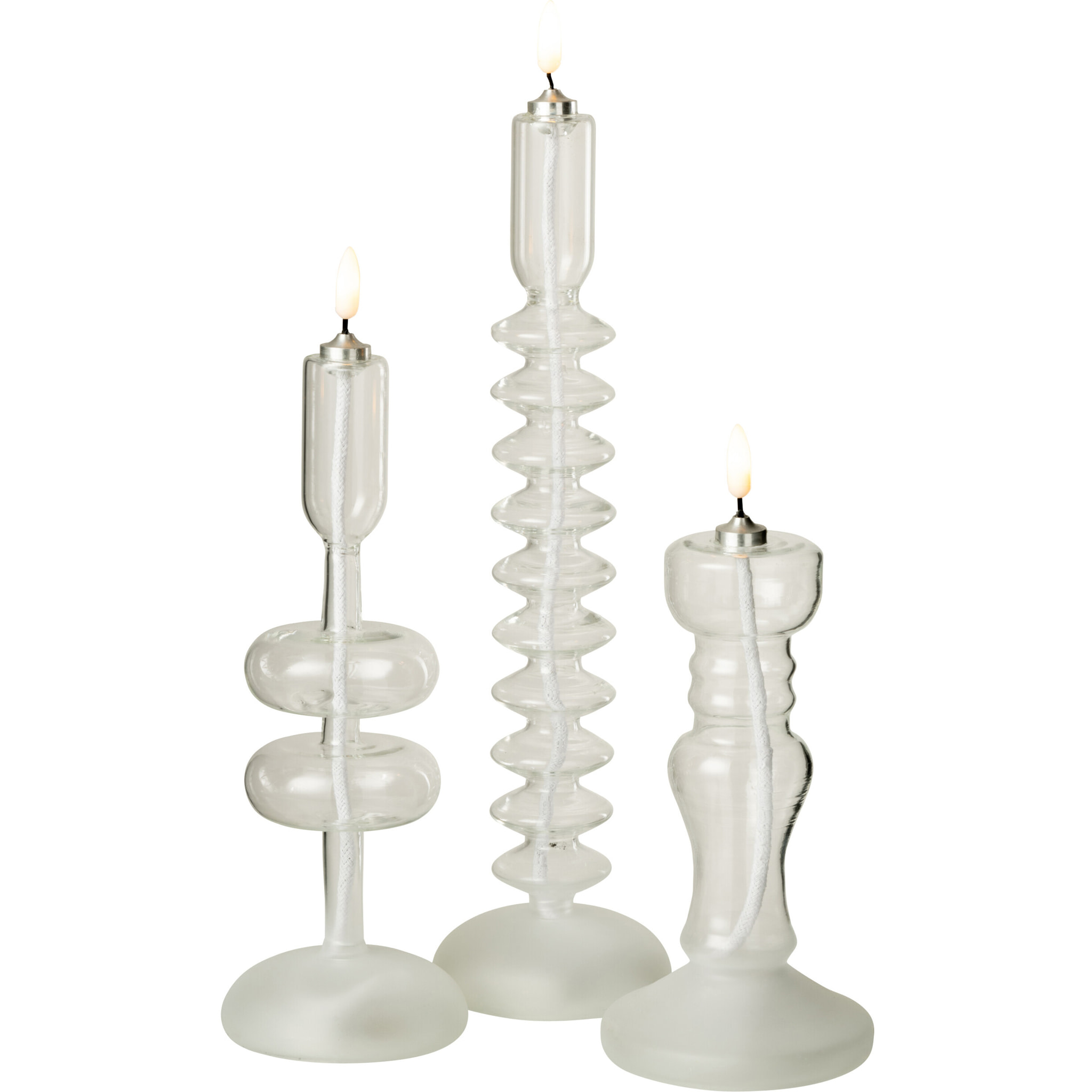 J-Line bougie - verre - transparent - lumières LED