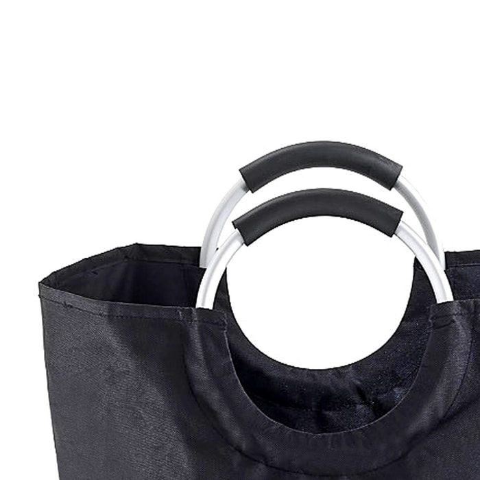 Panier à linge Tomasucci LAUNDRY, en polyester et acier, noir