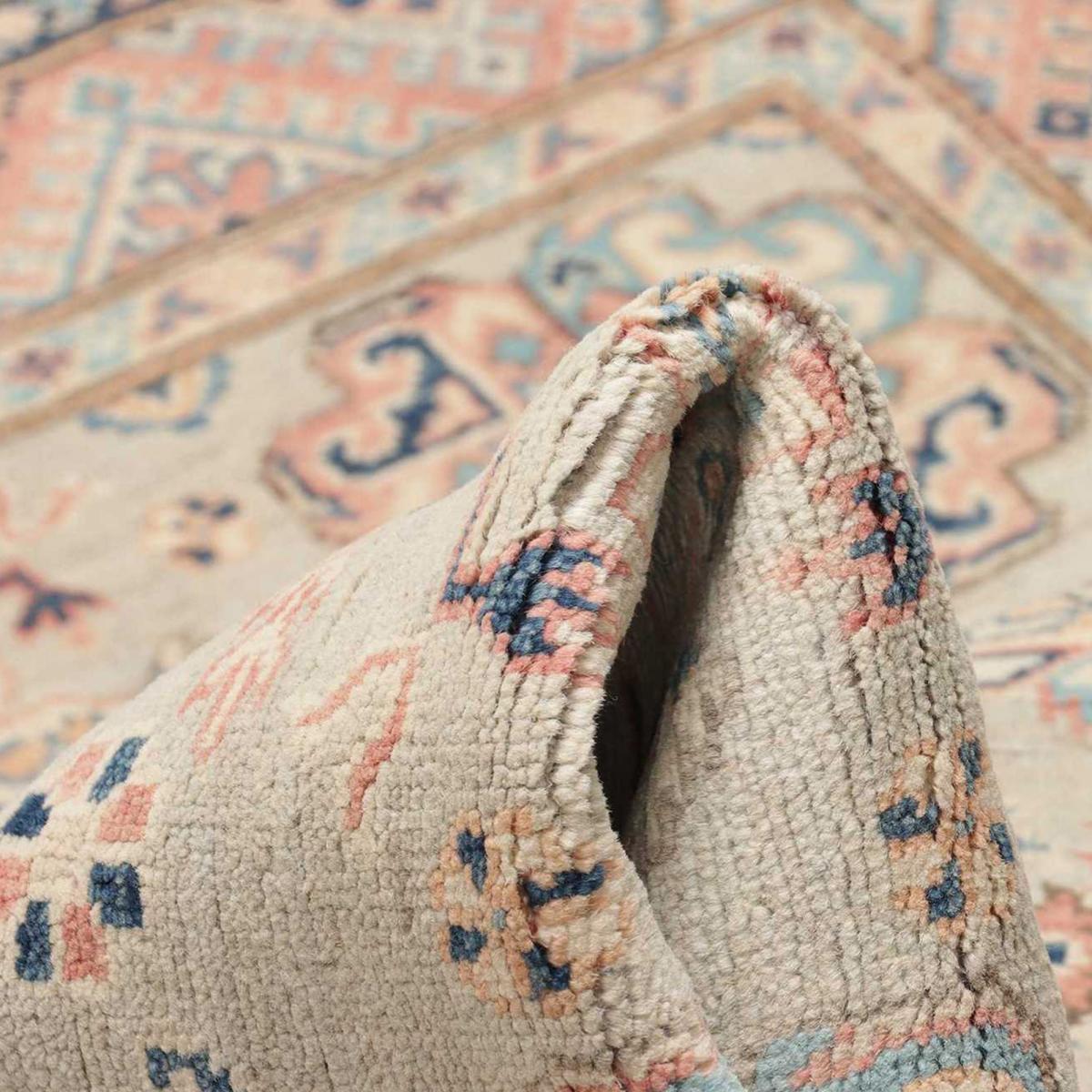 Tapis salon géométrique, noué main en laine, INUJ