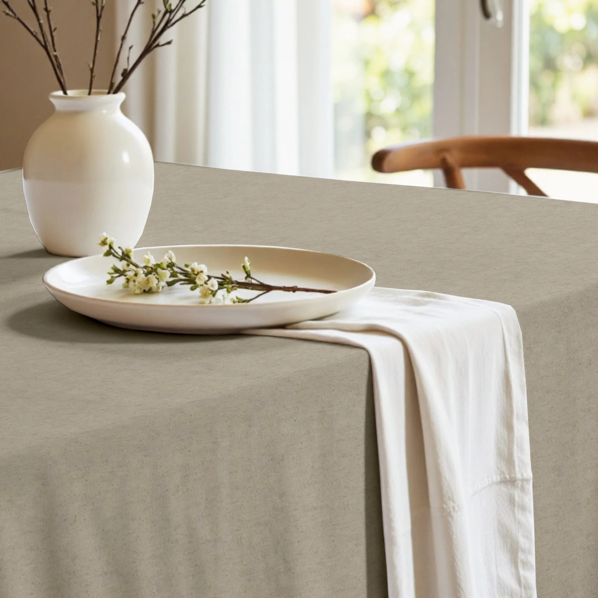 Nappe en résine anti-taches Uni Naturel 157