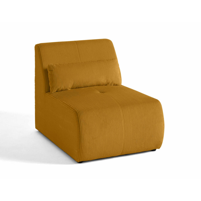 Onyx - fauteuil sans accoudoirs - en velours côtelé - Jaune
