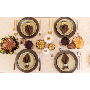 Lot de 6 Assiette a dessert verte 20.6cm