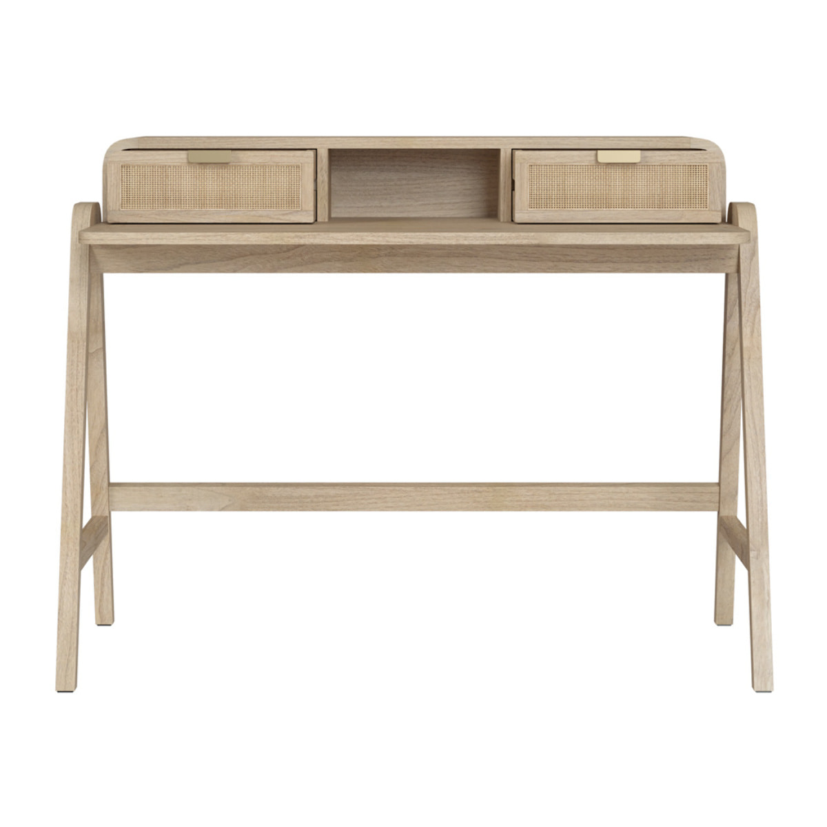 Bureau en bois de mindi et cannage - Khao