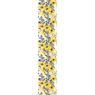 Papier peint intissé pré-encollé - SCANDINAVE FLEURS AQUARELLES JAUNES - 1 rouleau